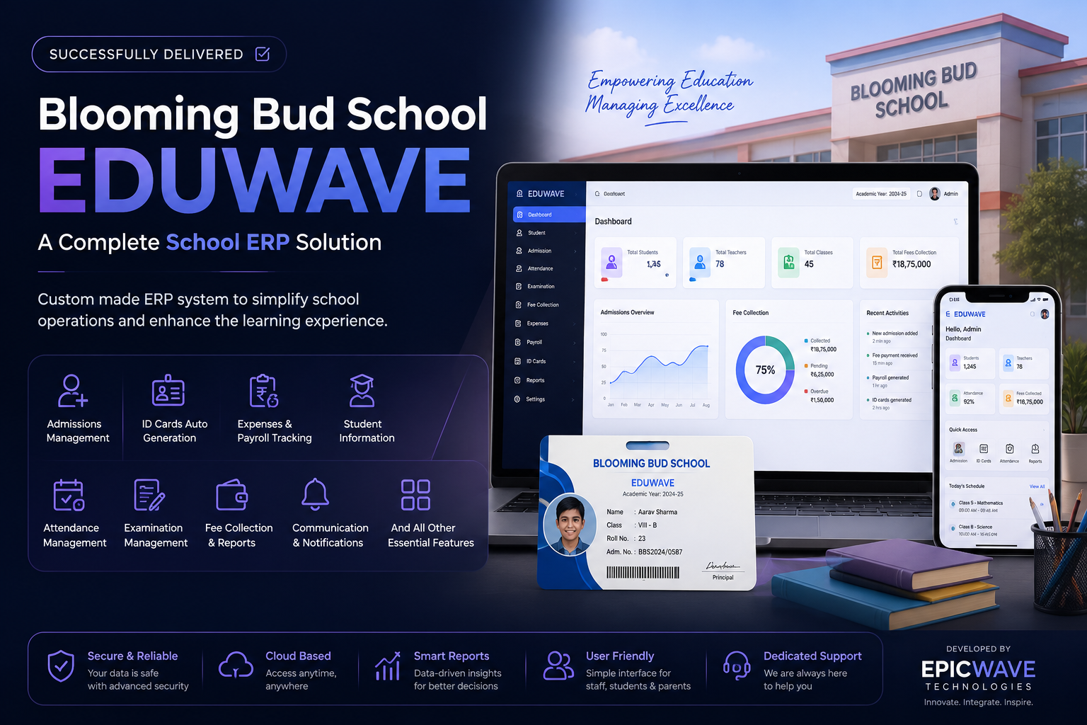 Blooming Bud School ERP — Epicwave Technologies portfolio project