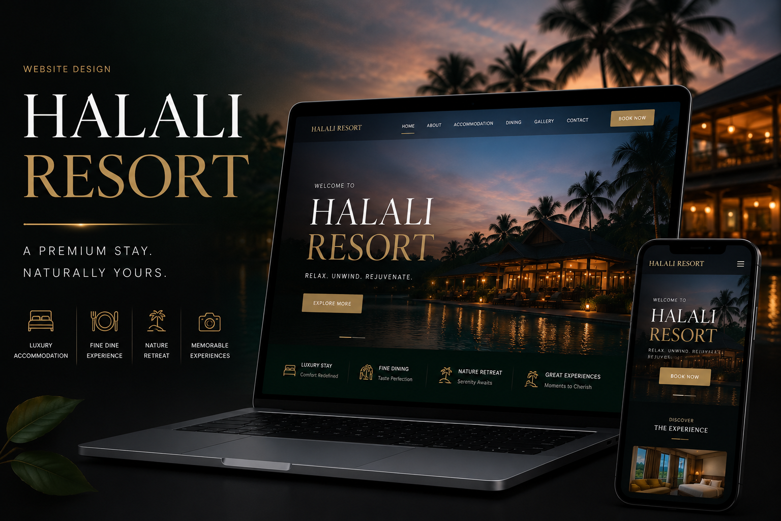 Halali Resort Website — Epicwave Technologies portfolio project